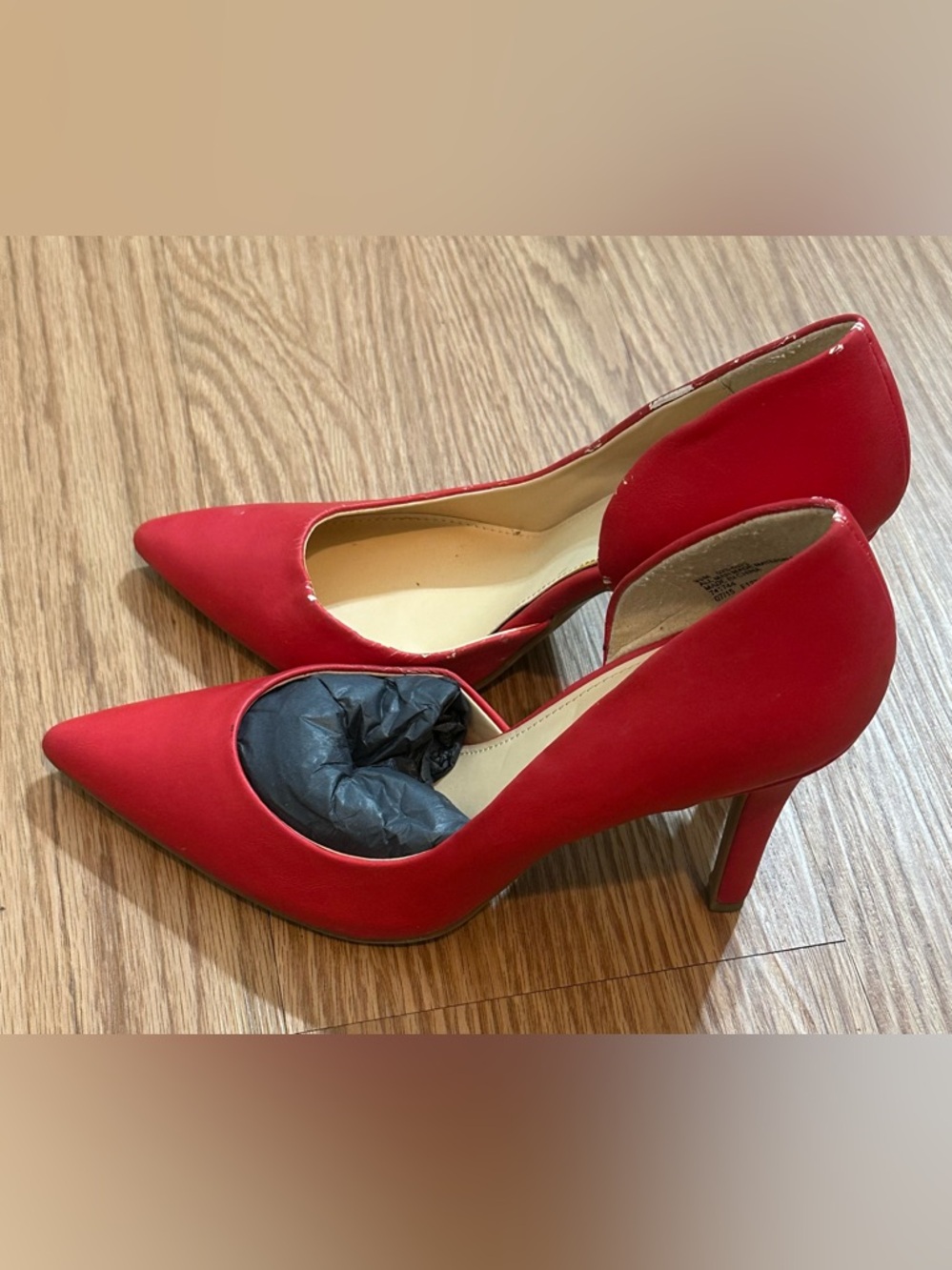 A.N.A A New Approach Women’s Heels 9 Red Leather Style ELSINGER Sexy Preppy